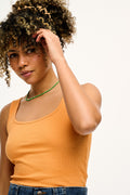 Susie Vest Top: ORGANIC COTTON & LENZING™ ECOVERO™ - Sunset Orange