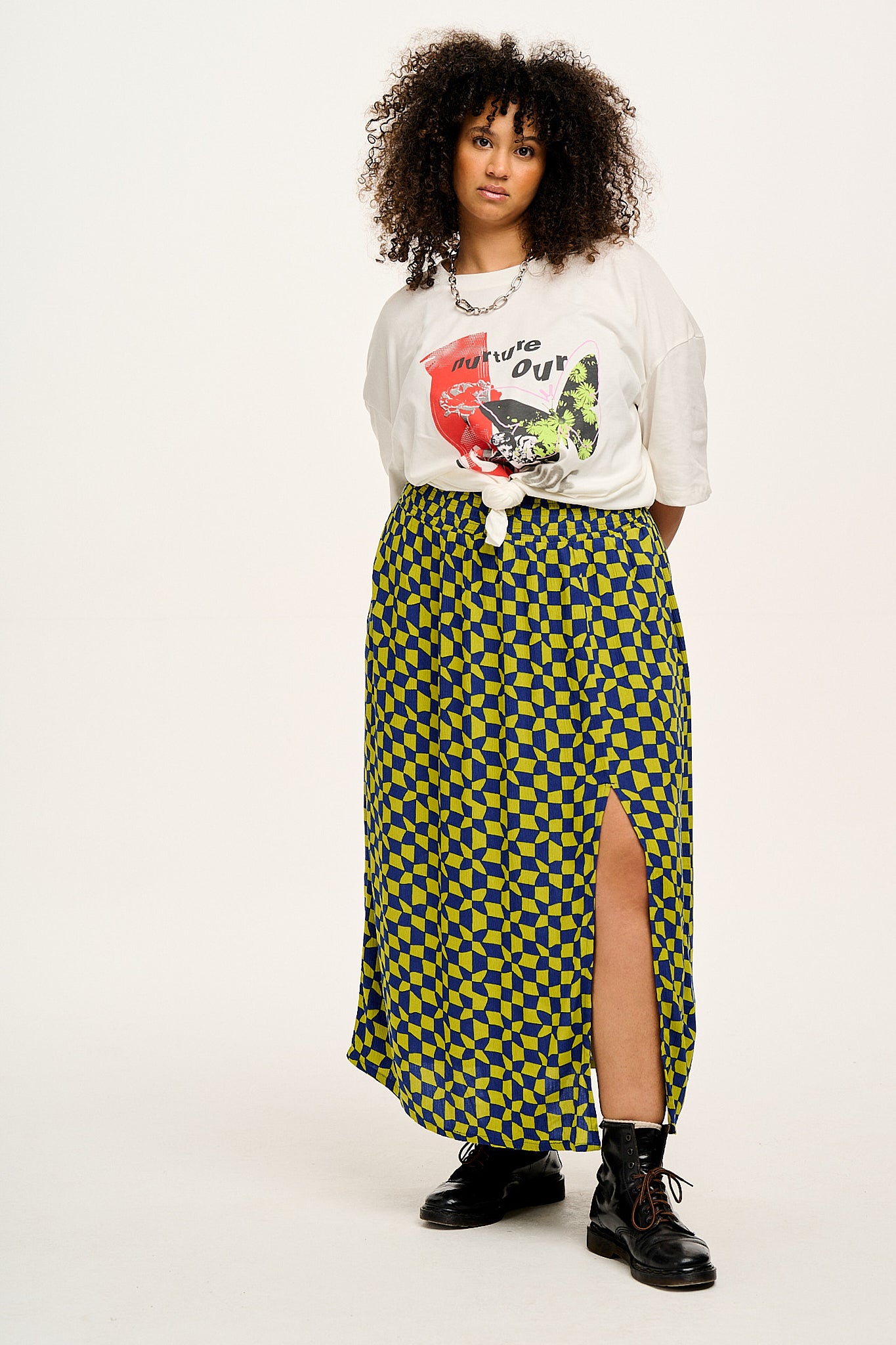 Poppy Skirt: LENZING™ ECOVERO™ - Skater Check – Lucy & Yak