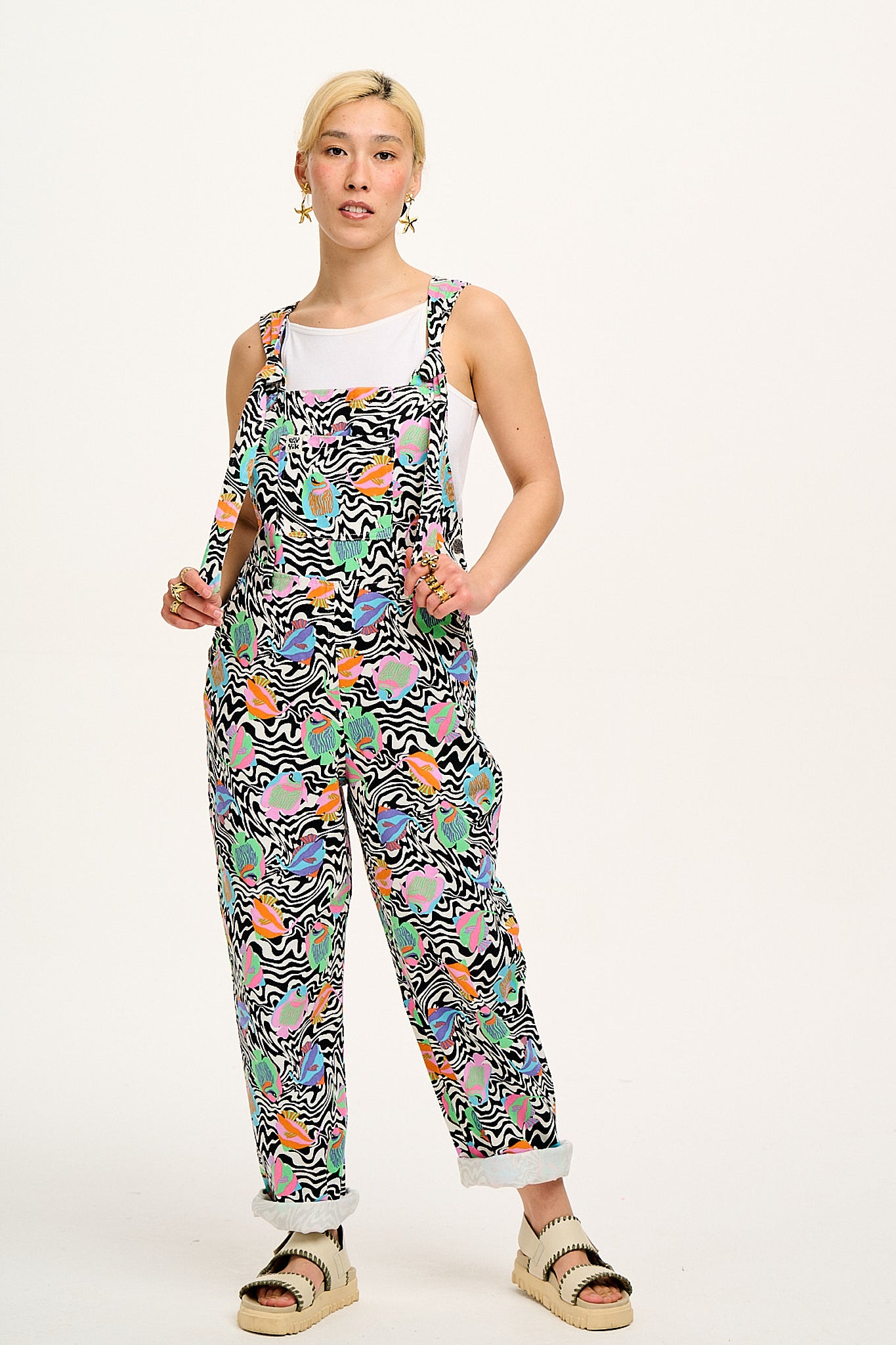 Newest Lucy and yak L.E. Easton Dungaree: Astrid Print