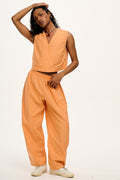 Freddie Trousers: ORGANIC COTTON & LINEN - Sunset Orange