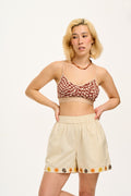 Jessie Shorts: ORGANIC COTTON & LINEN - Amber Embroidery