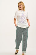 Addison Trousers: ORGANIC TWILL - Aspen Stripe