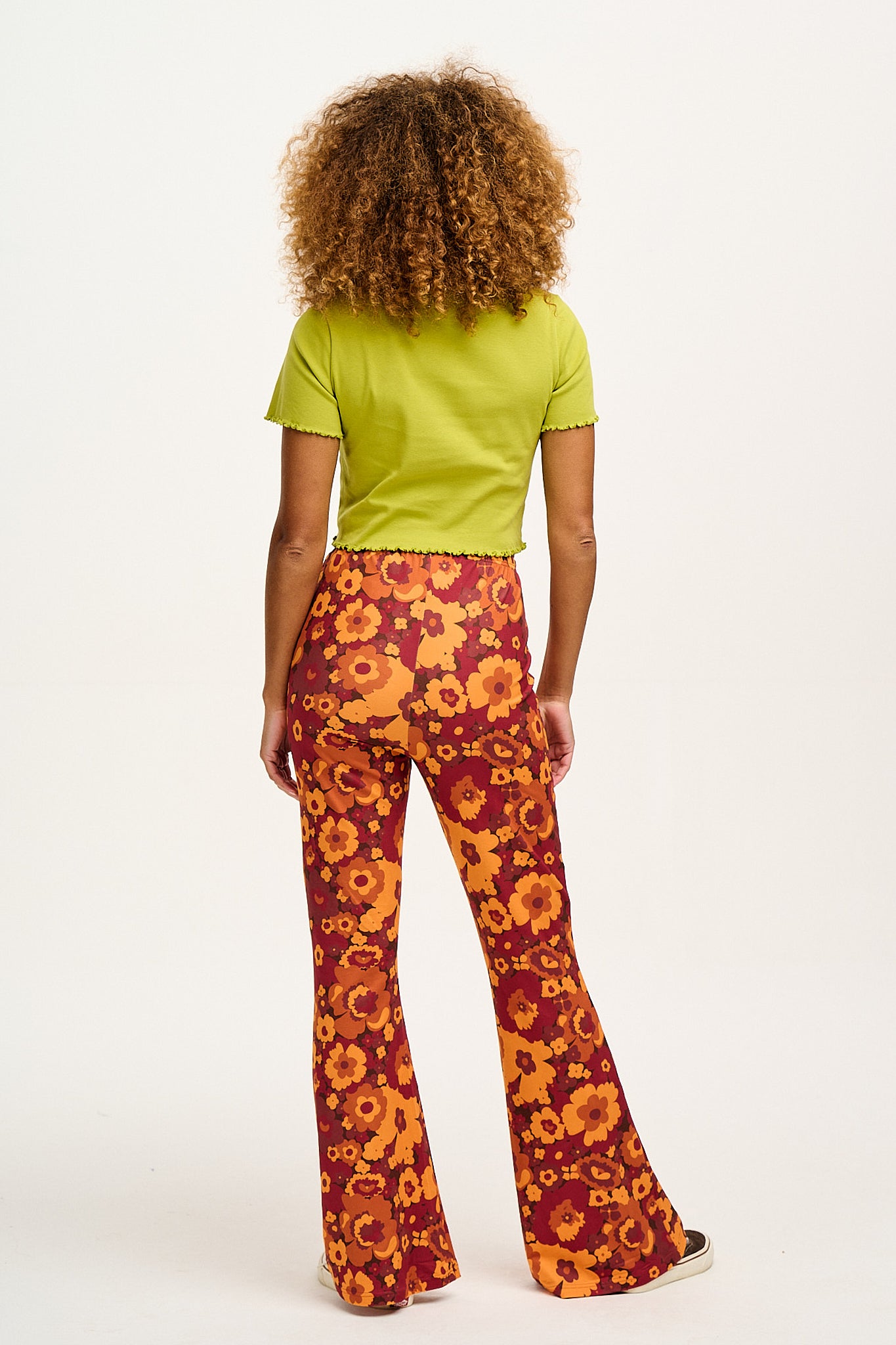 Zelda Flare Trousers: RECYCLED POLYESTER - Joni