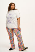 Zelda Flare Trousers: RECYCLED POLYESTER - Wavy Baby