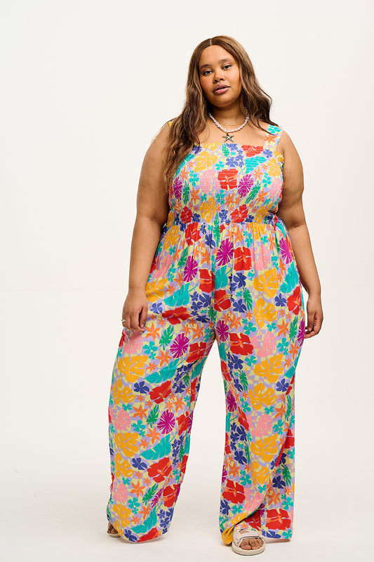 Devlin - Tencel Jumpsuit in Tropical Paradise Print