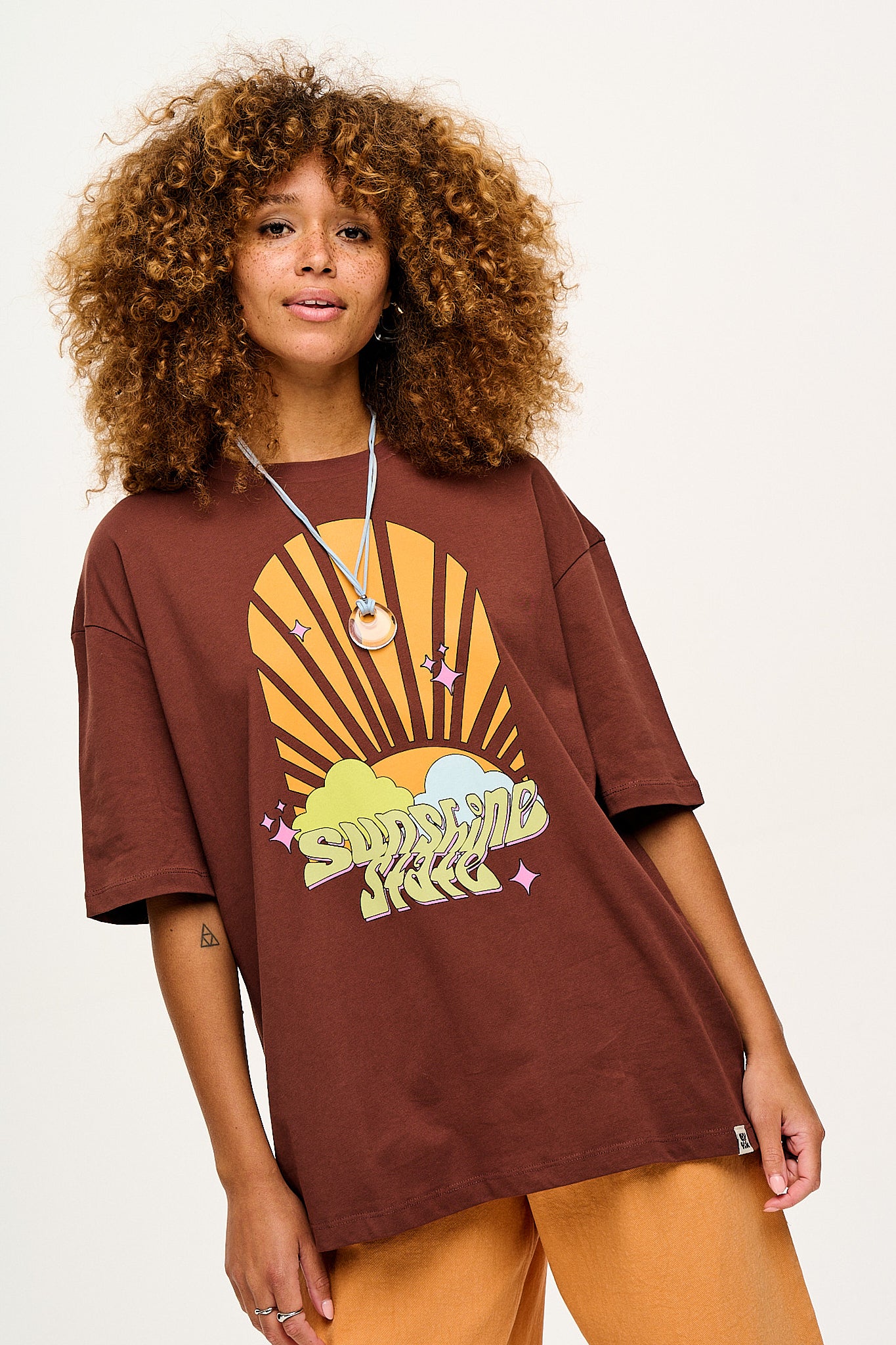 Benny - Oversized Cotton Tee in Sunshine State Print – Lucy & Yak