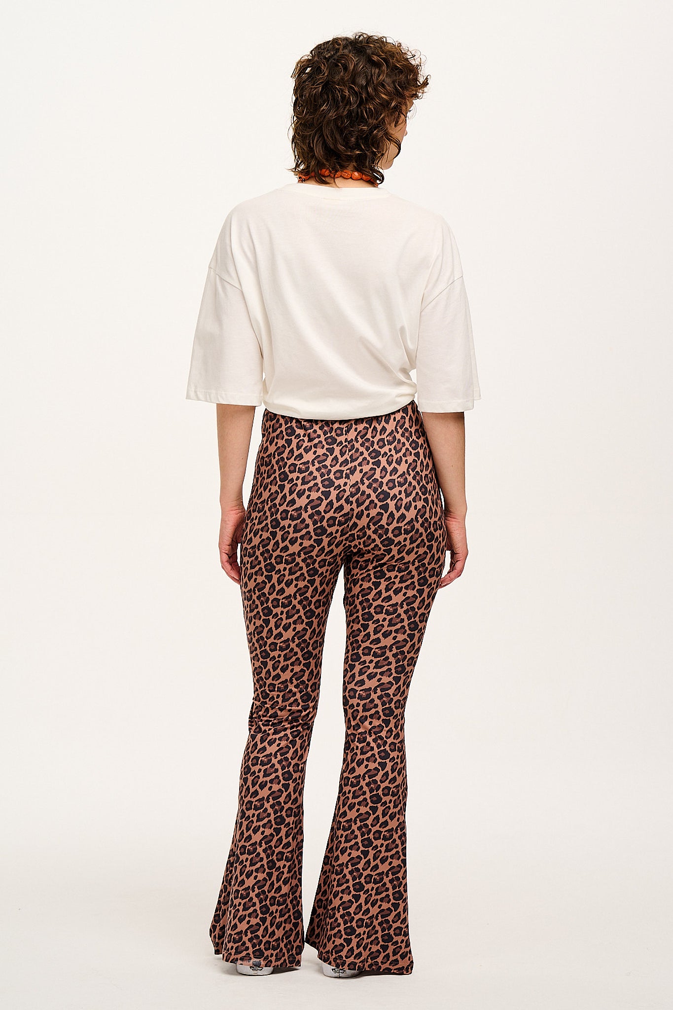 Zelda Flare Trousers: RECYCLED POLEYSTER - Leo