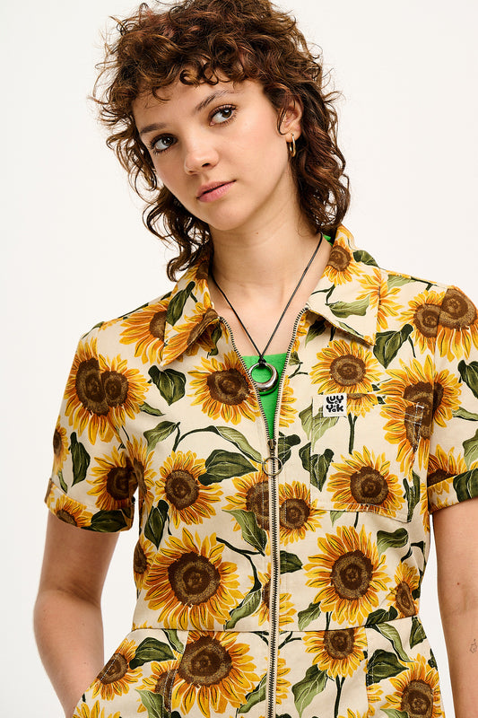 Riley Playsuit: ORGANIC COTTON - Sunflower