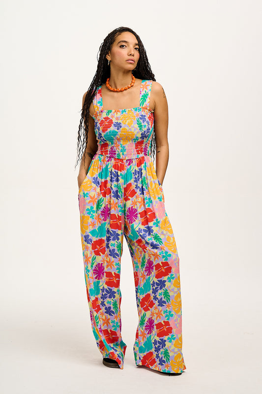 Devlin - Tencel Jumpsuit in Tropical Paradise Print