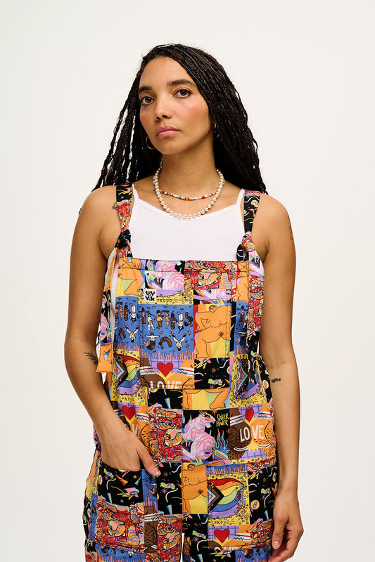 L.E. Original - Twill Dungarees in With Love Artist Print