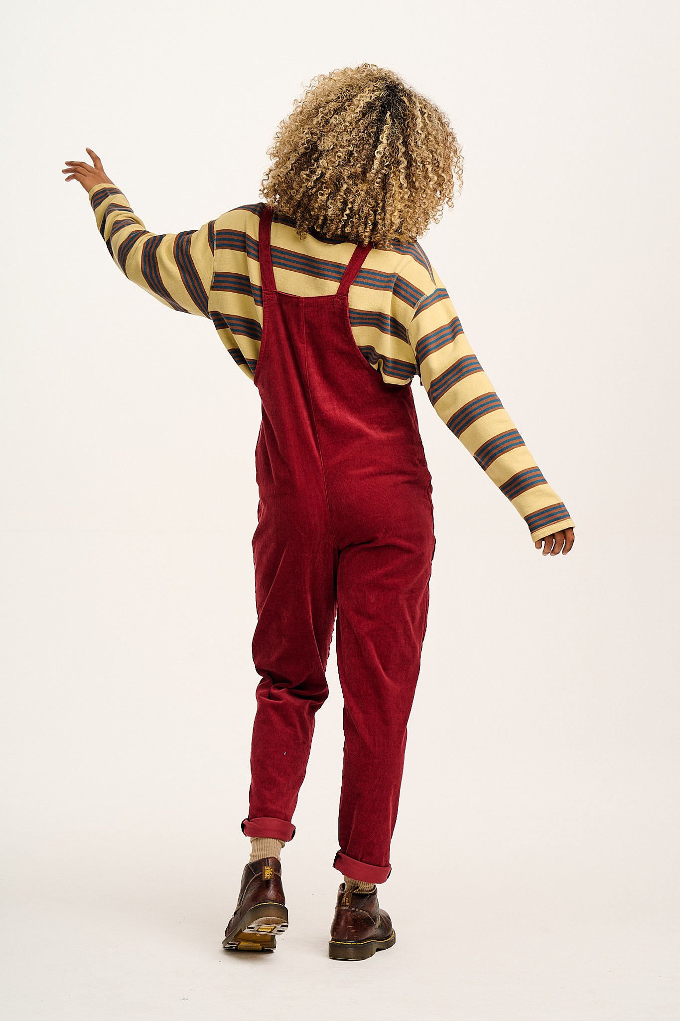 Original - Corduroy Dungarees in Maroon