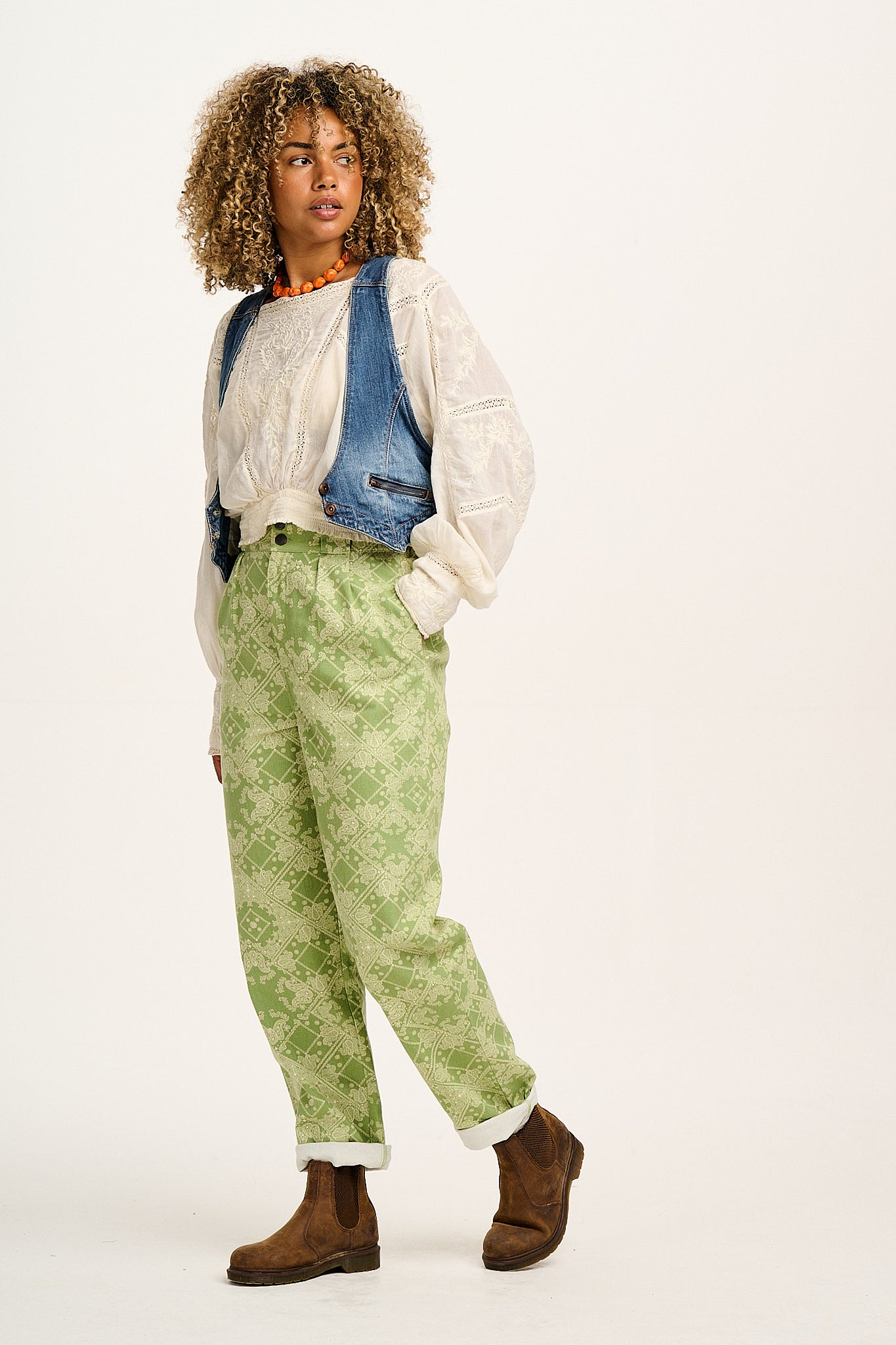 Addison - Tapered Twill Trousers in Eldorado Print