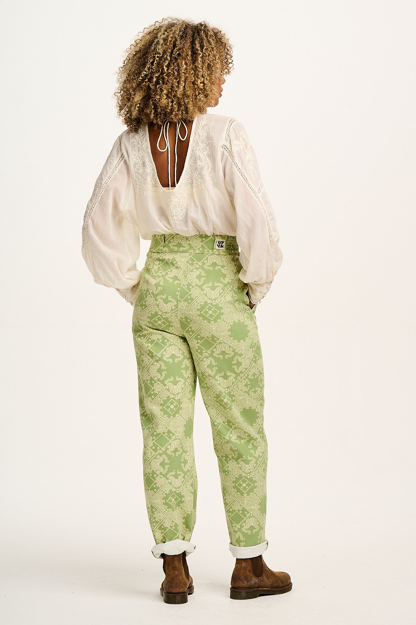 Addison - Tapered Twill Trousers in Eldorado Print