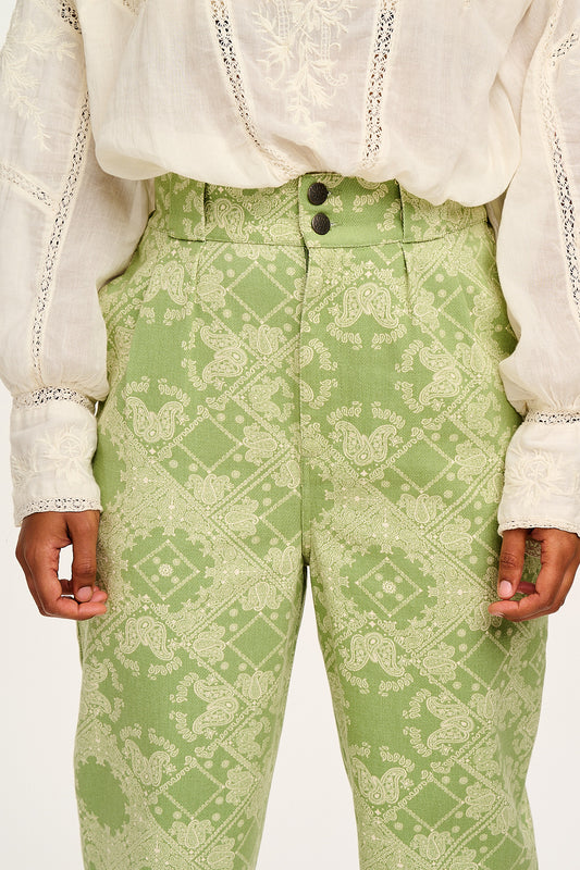 Addison - Tapered Twill Trousers in Eldorado Print