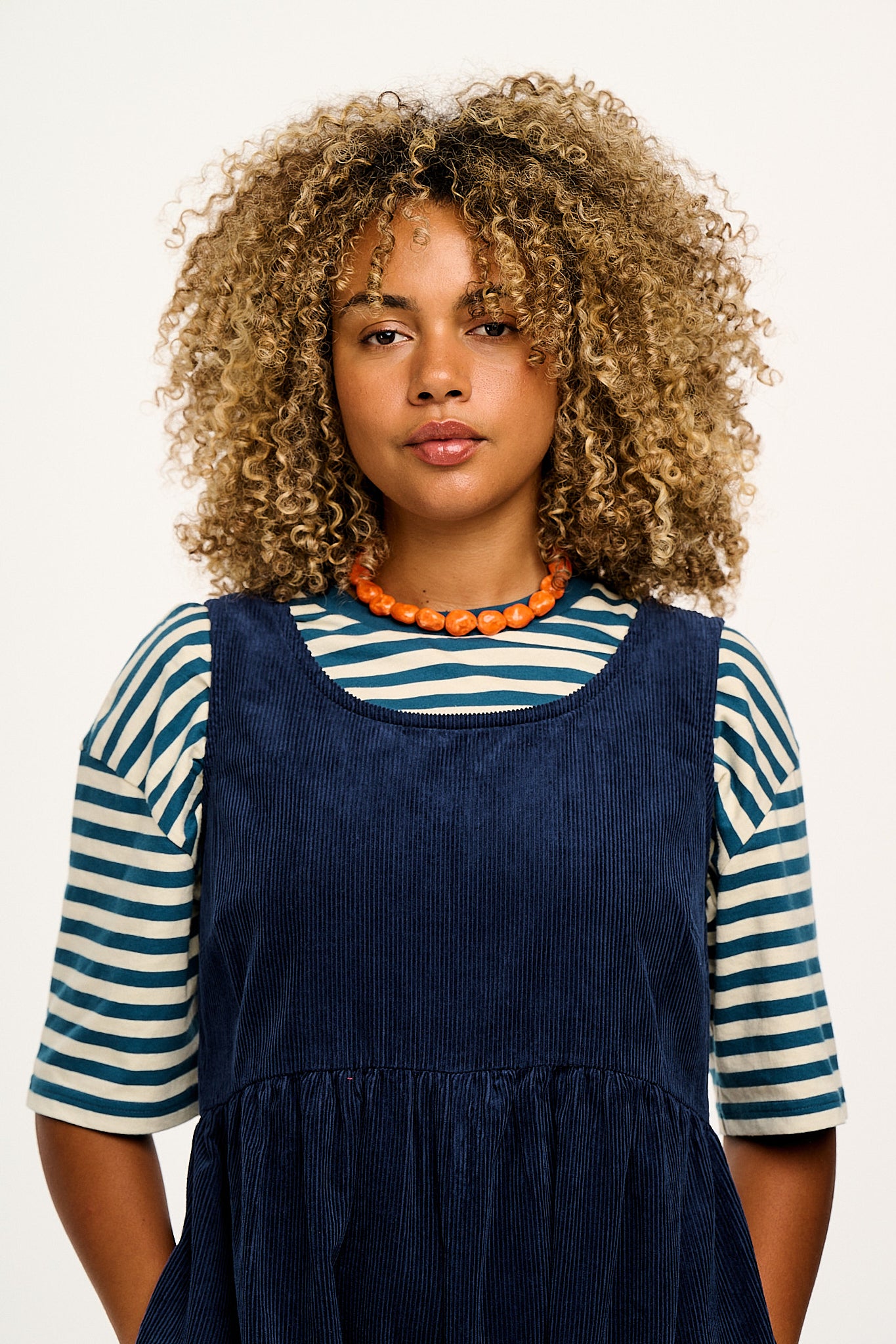 Bowie - Sleeveless Corduroy Jumpsuit in Varsity Blue – Lucy & Yak