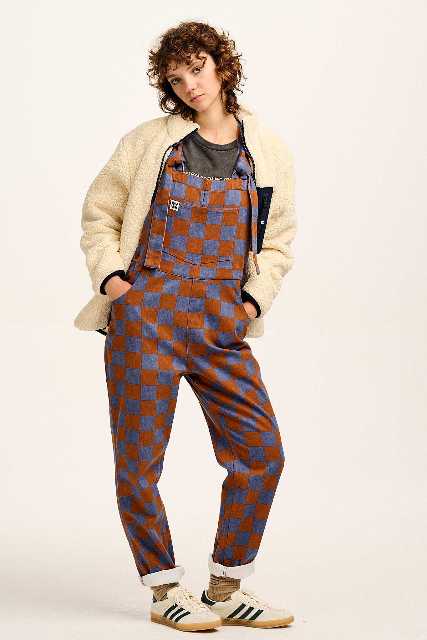 Reuben - Twill Dungarees in Chester Check Print