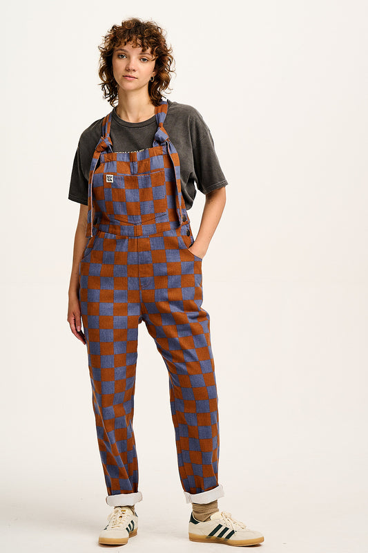 Reuben - Twill Dungarees in Chester Check Print