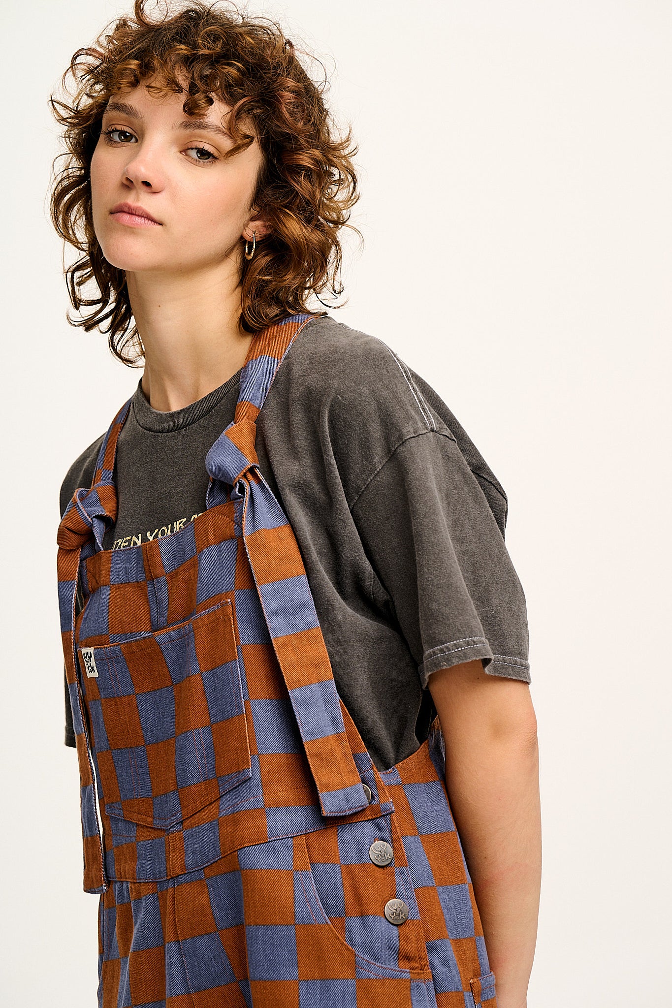 Reuben - Twill Dungarees in Chester Check Print