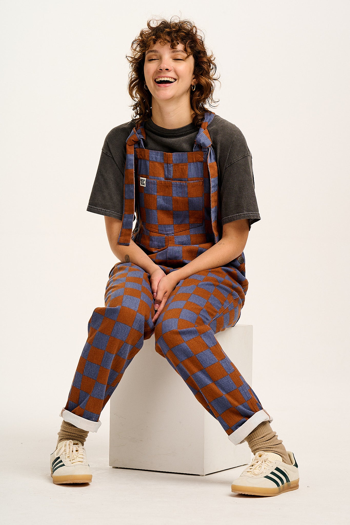 Reuben - Twill Dungarees in Chester Check Print