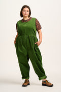 Bowie - Sleeveless Corduroy Jumpsuit in Highland Green