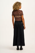 Liv - Maxi Denim Skirt in Washed Black