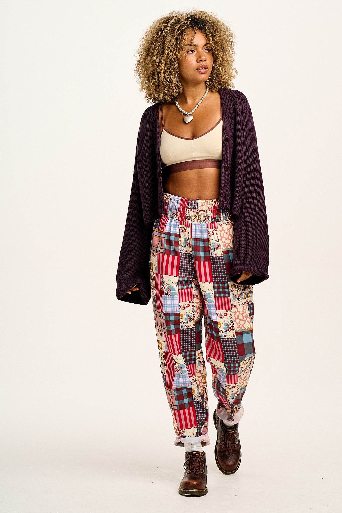 Alexa - Cotton Trousers in Donita Patchwork