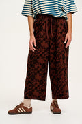 Chuck - Wide Leg Cotton Trousers in Layne Print