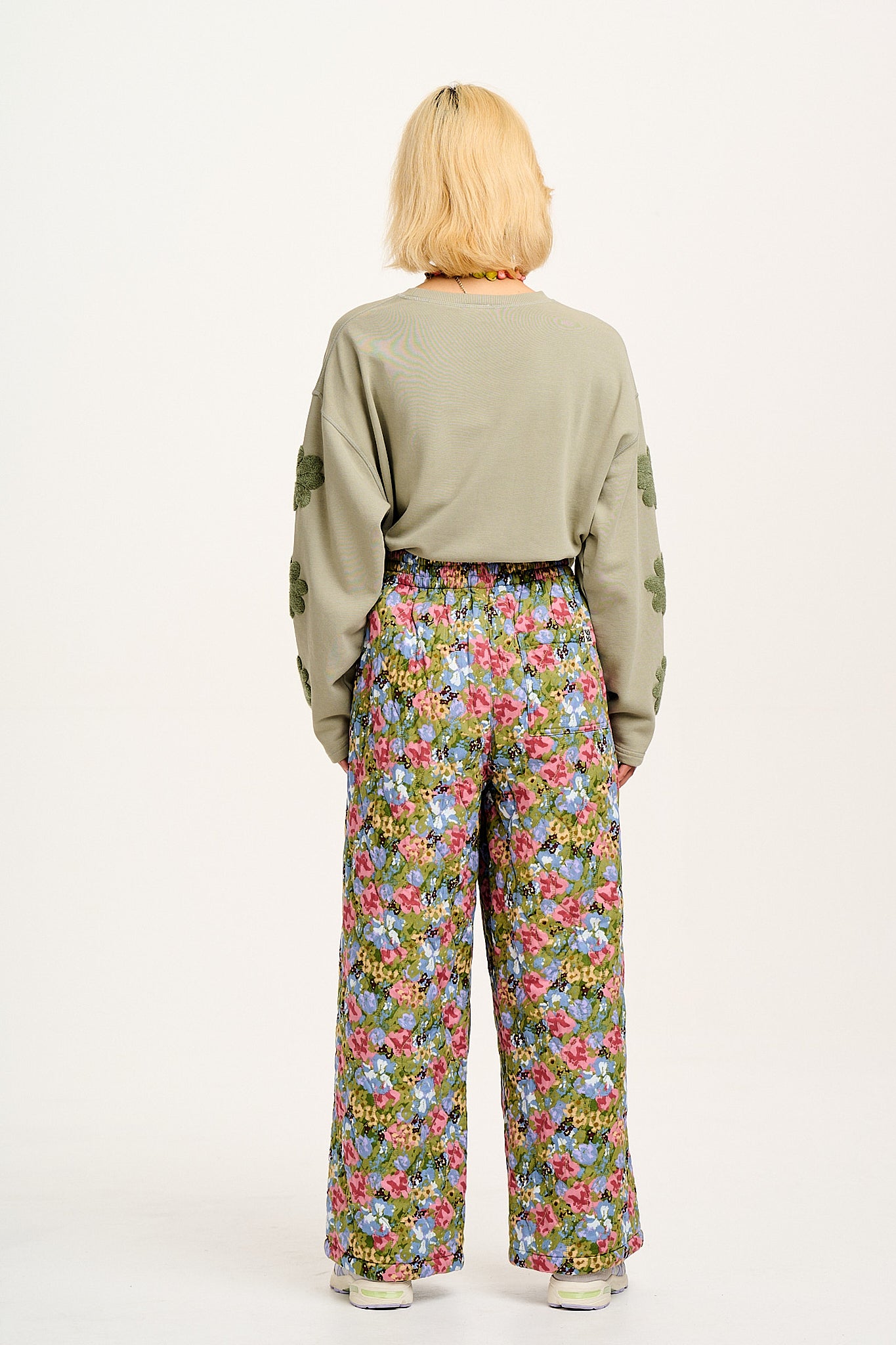 Chester - Quilted Cotton Trousers in Elsinore Floral Print