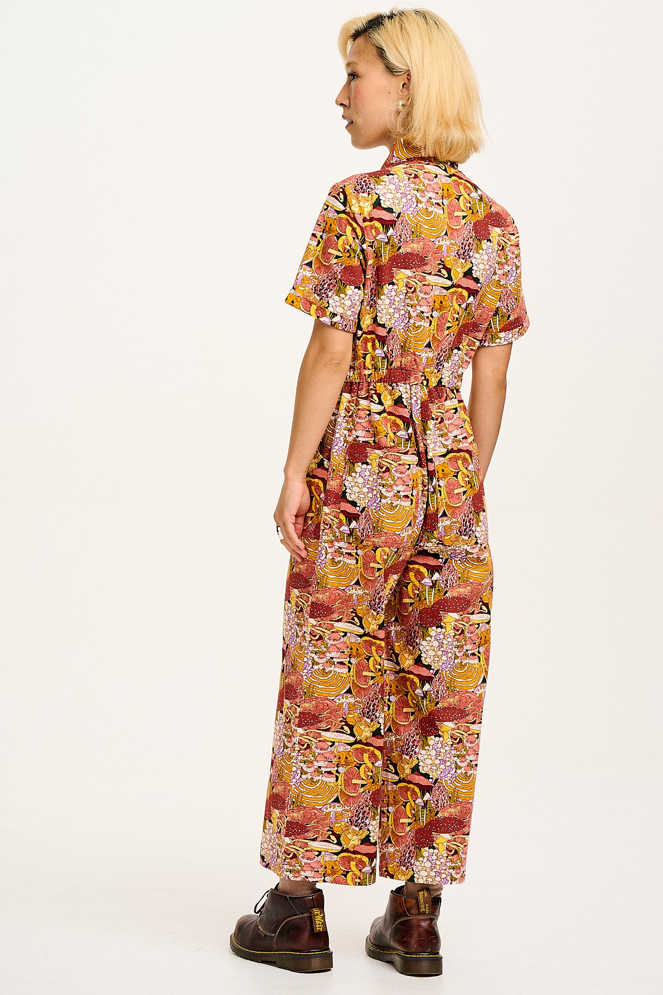 L.E. Ragan - Cotton Jumpsuit in Artist Print by Caroline Clark