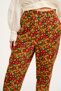 Addison - Tapered Twill Jeans in Rodeo Floral Print