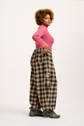 Rumi - Cargo Brushed Cotton Trousers in Annie Tartan Print