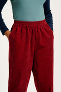 Billie - Corduroy Trousers in Maroon