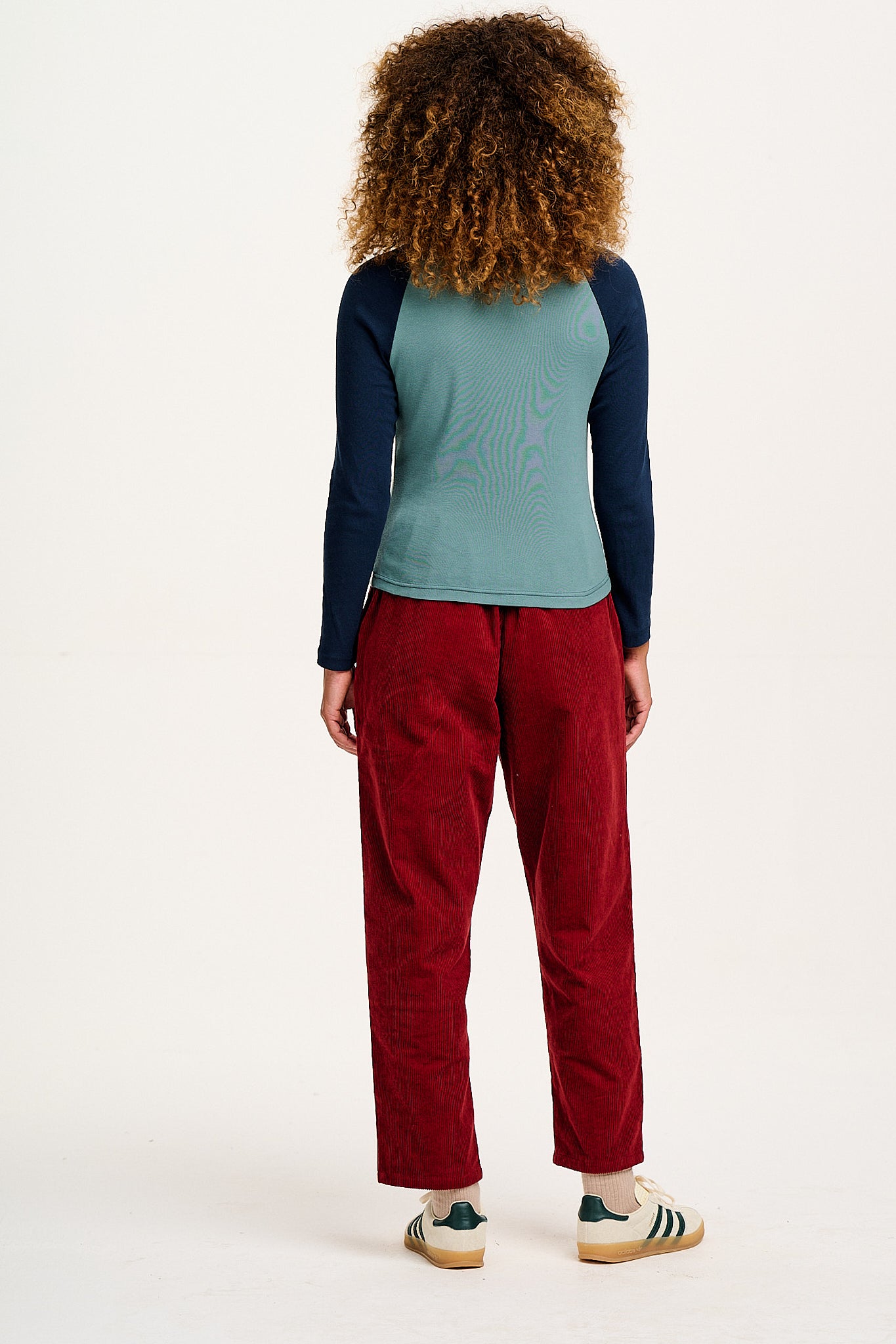 Billie - Corduroy Trousers in Maroon