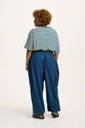 Rumi - Cargo Brushed Cotton Trousers in Deep Teal