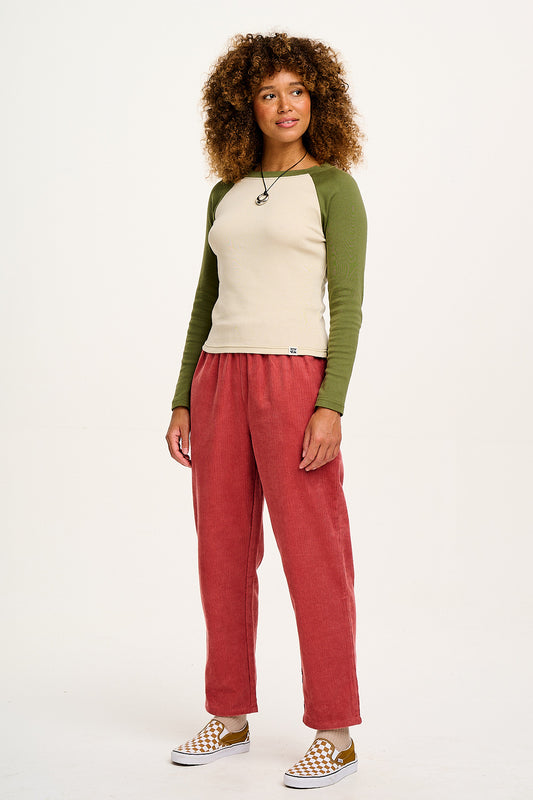 Billie - Corduroy Trousers in Rose Pink