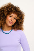 Hansel - Long Sleeve Cotton Top in Lilac