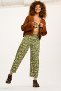 Drew - Straight Leg Twill Jeans in Papilio Print