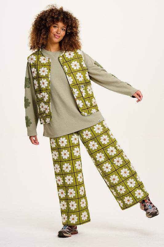 Chester - Quilted Cotton Trousers in Romneya Floral Print