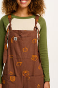 Original - Cotton Dungarees with Pumpkin Patch Embroidery