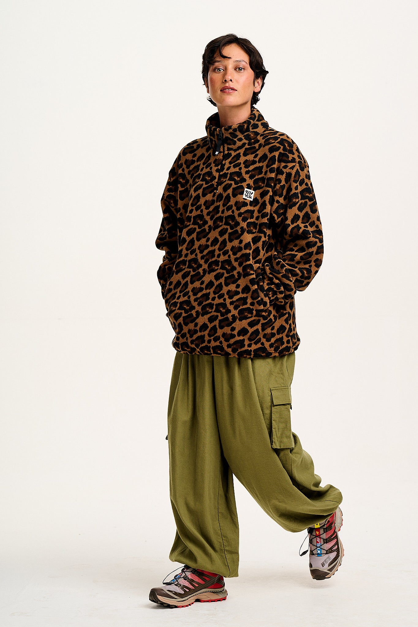 Stevie - Polar Fleece in Leopard Print