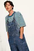 Reuben - Denim Dungaree in Mid Wash Blue