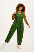 Bowie - Sleeveless Corduroy Jumpsuit in Highland Green