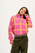 Blake - Cropped Fleece in Wallflower Print