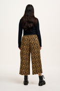 Chuck - Wide Leg Cotton Trousers in Leo Print