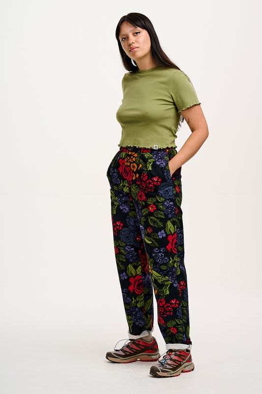 Addison - Tapered Twill Jeans in Maria Print