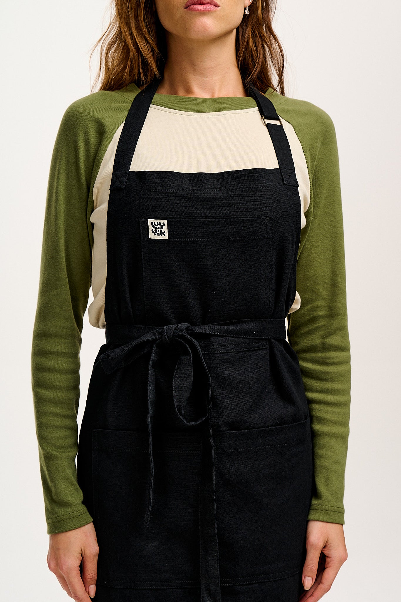 Ada - Midweight Cotton Apron in Classic Black