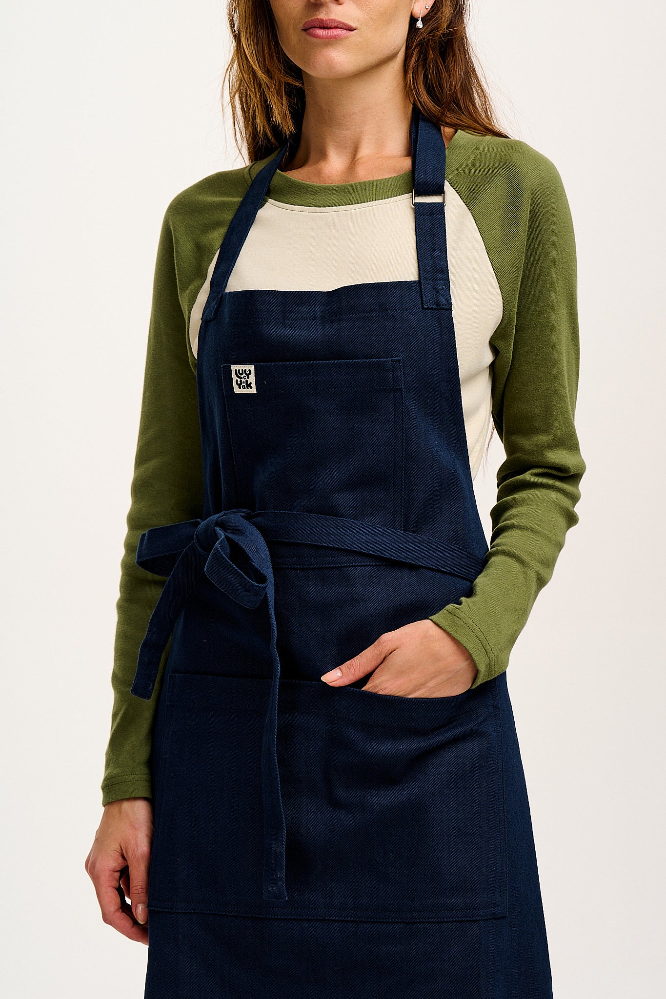 Ada - Heavyweight Cotton Apron in Navy