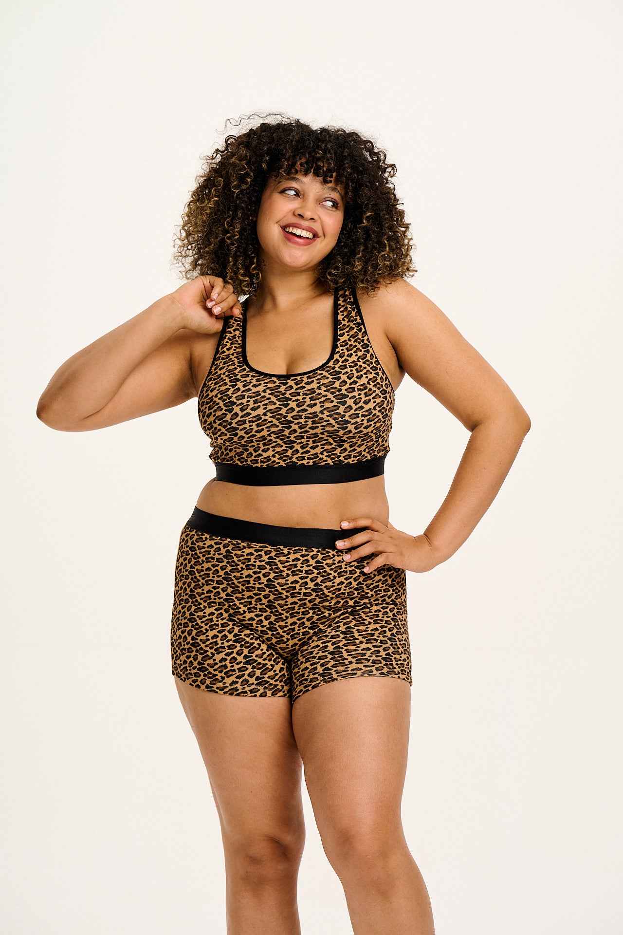 Joey - Cotton & Bamboo Boxer Shorts in Leopard Print