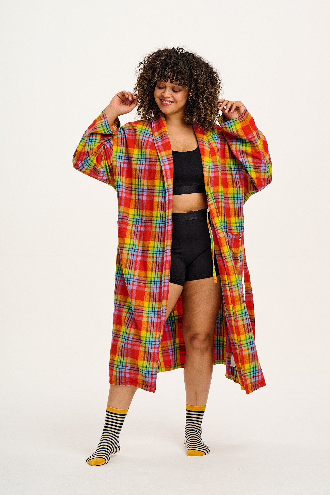 Braydon - Brushed Cotton Robe in Ncuti Tartan Print