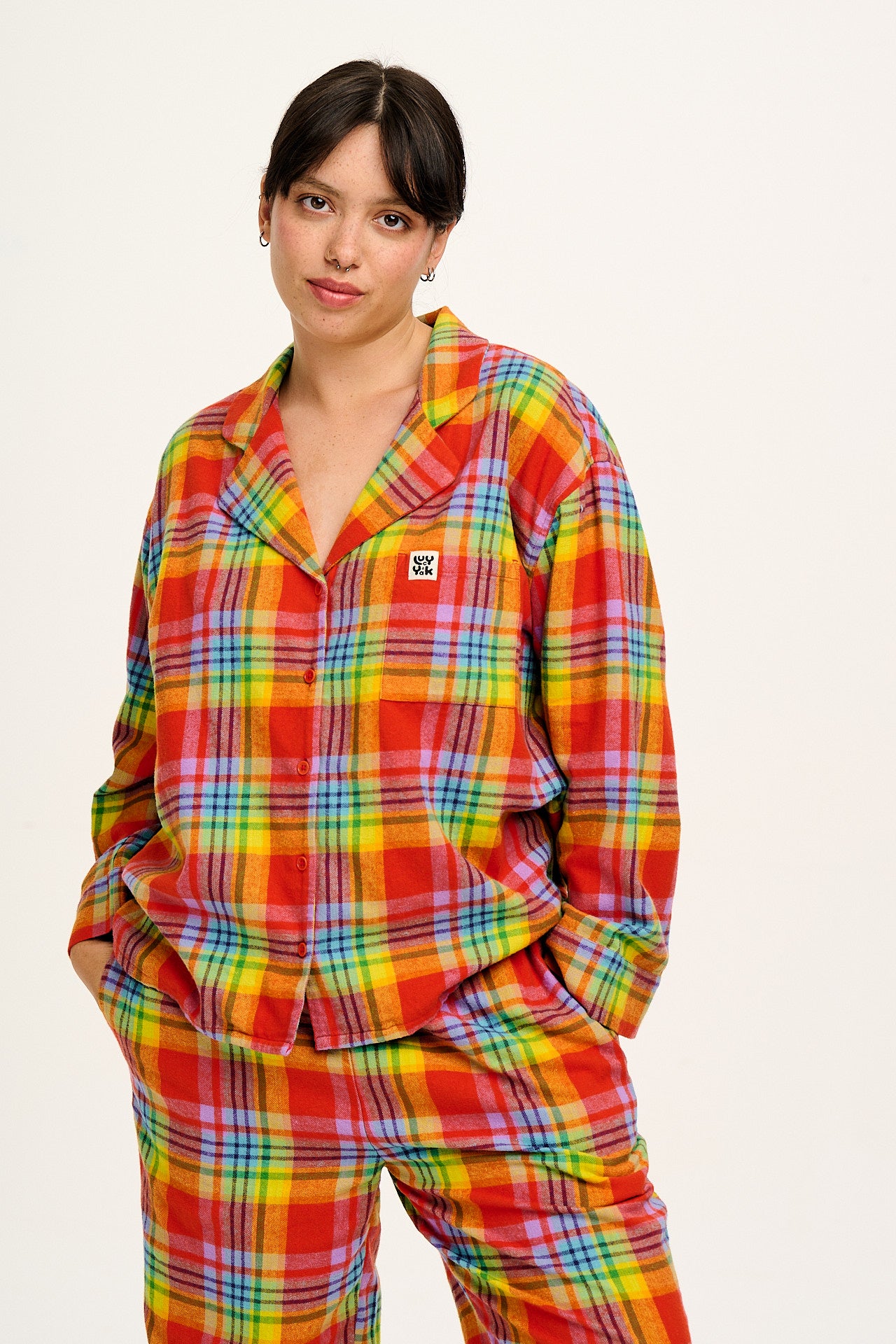 Dreamer - Soft Brushed Cotton Pyjama Set in Ncuti Tartan Print